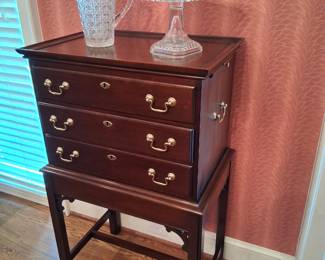 Statton silver chest on stand