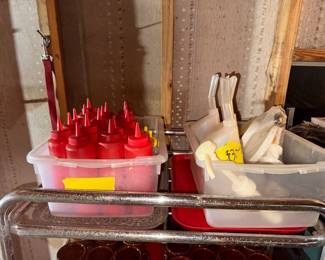 ketchup -condiment dispensers and attachements to fill condiments