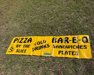 Pizza, cold drinks, & BBQ Banner 8ft x 25"