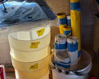 Banner signs - Now Open, Cold Drinks etc. - Mixing buckets, teas, sauces etc