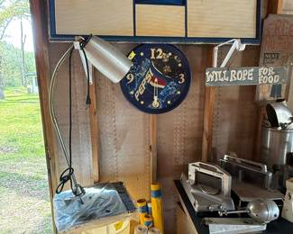 Pepsi branded display sign with brand new letters, number, and extras, pepsi clock