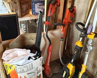 Black & Decker, Weed Hog, & Dewalt Brand lawn tools