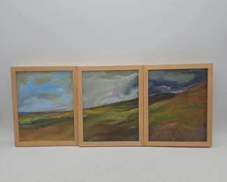 Country Scenery 3-pc Painting Set | Lot 37