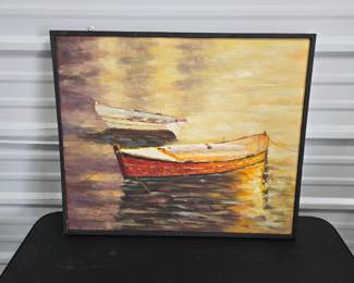 Boats on Water Painting | Lot 52
