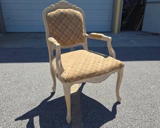 French Provincial Armchair Custom Upholstered | Lot 121