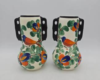 Czech Vases w/ Bird Design | Lot 104