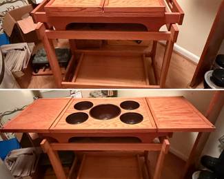 Teak entertaining cart 