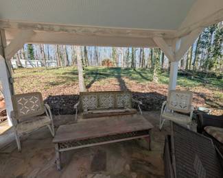 Vintage patio furniture glider chairs