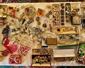 Huge assortment of costume jewelry 
