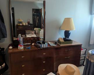 MCM mid century modern dresser with mirror 