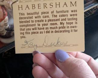 Hand painted Habersham china cabinet 