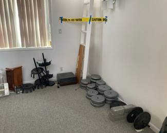 work out equipment, weight plates