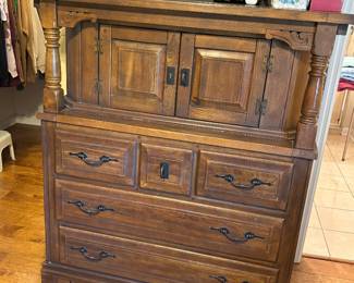 Spanish Revival Style Gentleman’s Chest / Armoire