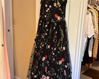 City Studios Floral Embroidered Formal Gown