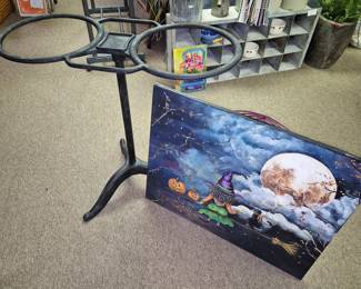 Cast iron double basin shaving stand