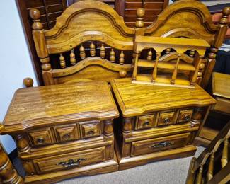 Matching night stands and headboard/footboard