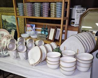 Much glassware, pottery, china and stoneware.