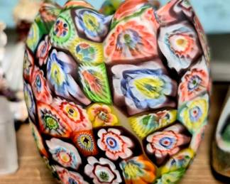 Vintage Millefiori glass vase