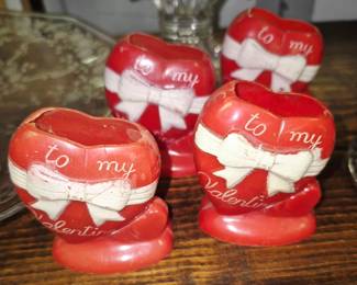 Vintage Valentine celluloid candy cups