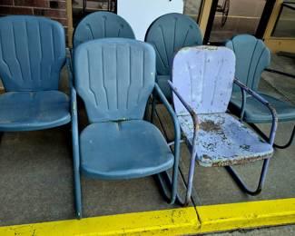 MCM metal lawn chairs