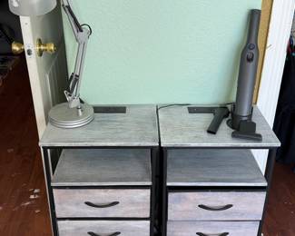 Shark handheld vacuum, lamp night stands with power source on the side
