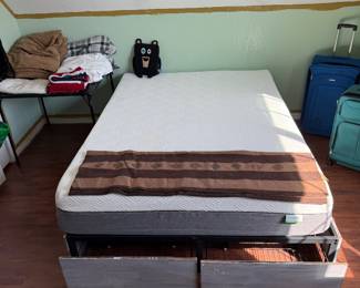 Queen bed with storage underneath