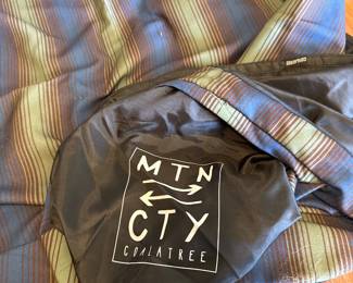 Mountain city picnic blanket
