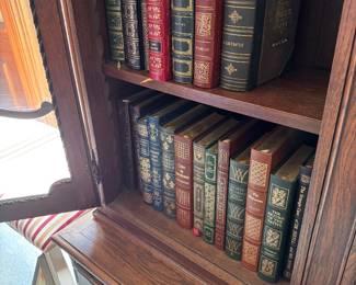 #115 - $450 - 36 leather bounds books - great for decor bookshelves. 