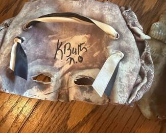 #54 - $68 - K.Buts Venetian style ceramic pottery mask 91/2 x 5