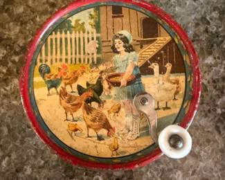 #49 - $46 - 1930-1950's lithographed noisemaker toy/music box Baldwin manufacture