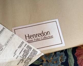 #4 - $150 - Henredon floral sofa three seats 7'5"x3'1"x34T