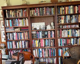 #39 - $140 - Brown wood bookcases (7 available) 33x10x7'T