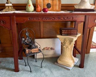 #24 - $400 - Teakwood Asian style console 4'6"x15Dx34T
