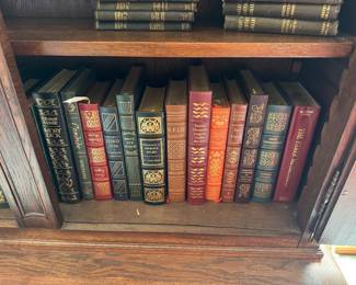 #115 - $450 - 36 leather bounds books - great for decor bookshelves. 