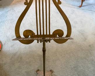 #89 - $110 - Brass music sheet stand - antique -11x43