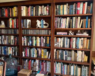 #39 - $140 - Brown wood bookcases (7 available) 33x10x7'T