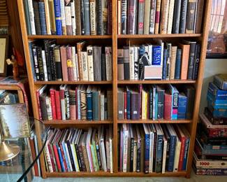 #34 - $180 - Encore oak bookcase 4 shelves 4'x11x5