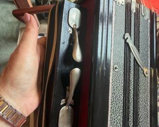 #96 - $98 - Vintage Invicta button box accordion made in Germany