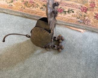 #68 - $50 - Metal & cast iron cat 18x14