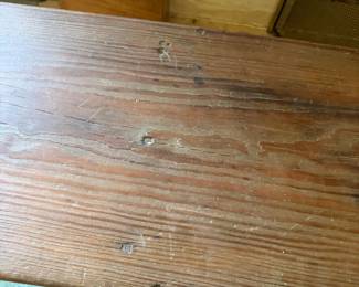 #67 - $400 - Antique Americana primitive bench 6'3"Lx11"Dx12"T