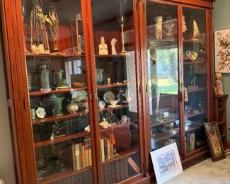 #1 - $2,000 - Early 20th century Mahogany large bookcase 9'3"x17"Dx8'T