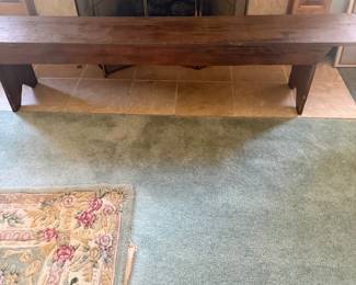 #67 - $400 - Antique Americana primitive bench 6'3"Lx11"Dx12"T