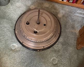 #75 - $60 - Antique music box Christmas tree stand 12"D not working 