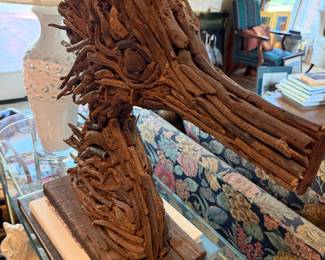 #3 - $75 - Seahorse head in driftwood 21x9x23