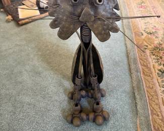 #68 - $50 - Metal & cast iron cat 18x14