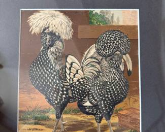 #112- $46 - 1872 Chicken print of silver spancled polish
