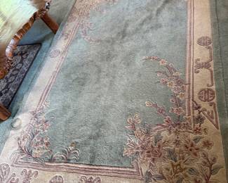 #8 - $180 - Chinese wool rug Jade color 8'5x5'2"