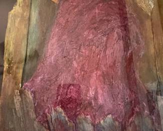 #81 - $180 - Mix media on wood 15x26 by Dorothy Lauhark titled Moody