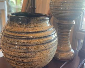  HARDING BLACK    SIGNED -   VASE  & GOBLET   