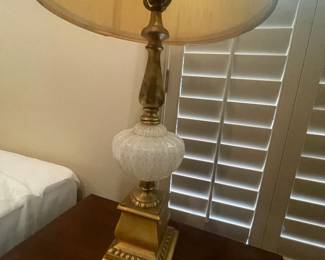 PAIR OF VINTAGE MURANO LAMPS  WITH CUSTOM SHADES   